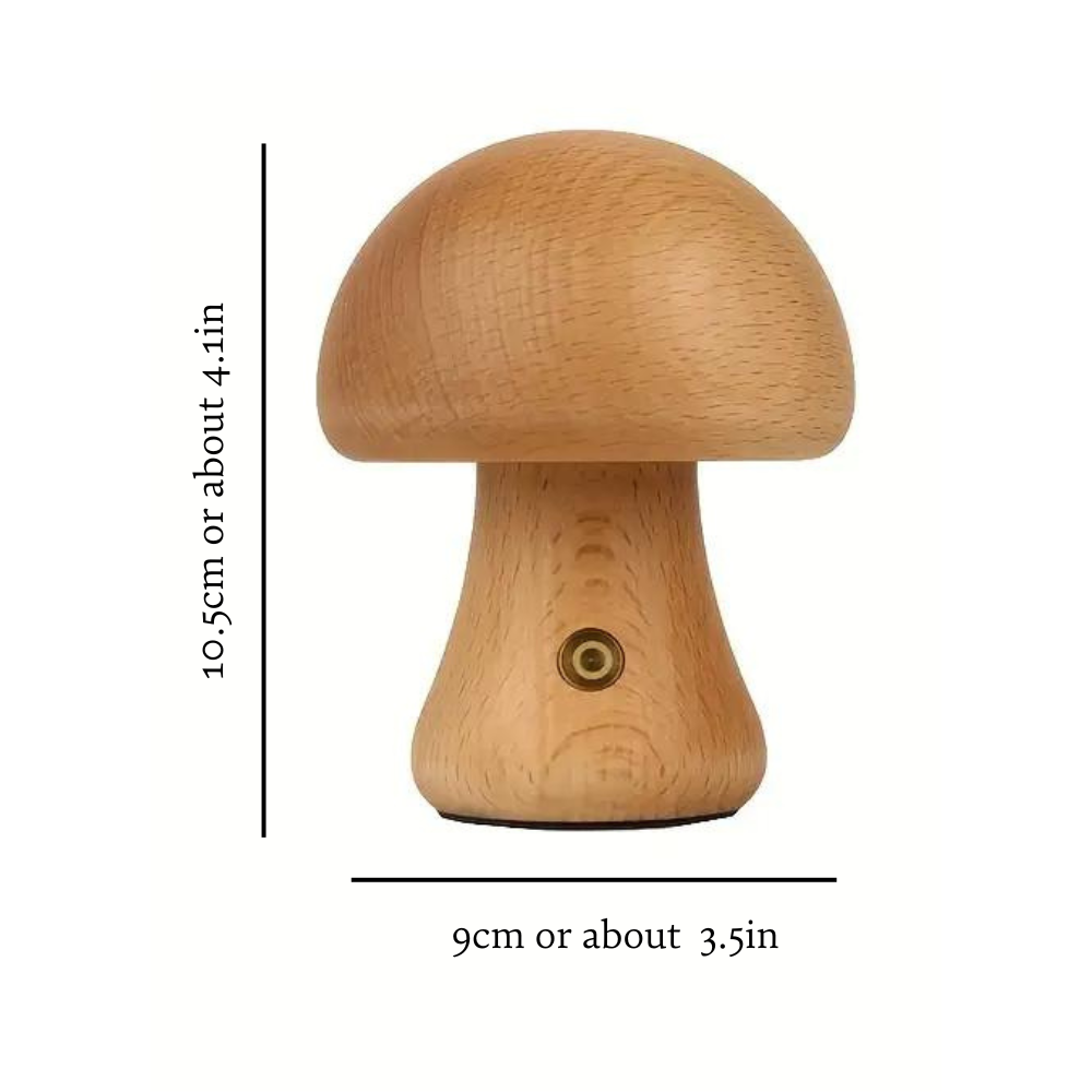 Houten Paddestoellamp