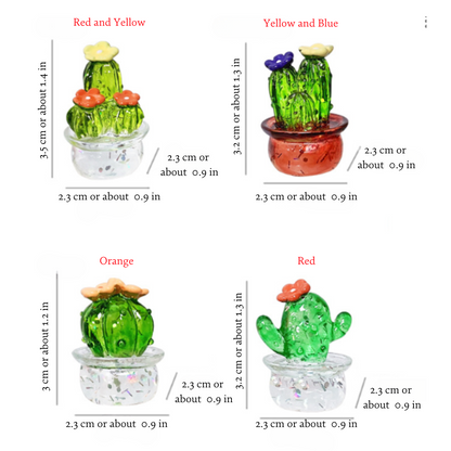 Miniatuur cactusbeeldje (4 stuks)