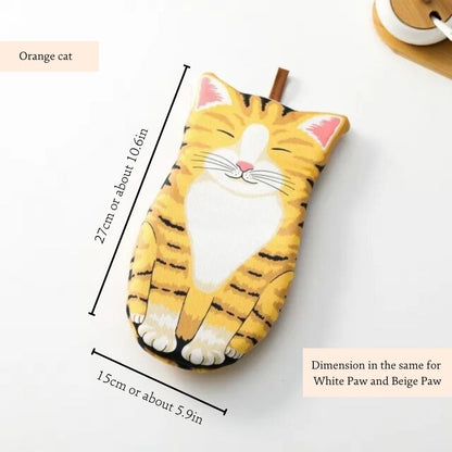 Keukenhandschoenen met kattenpootjes (paar)