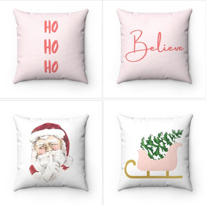Roze Kerstkussenhoezen