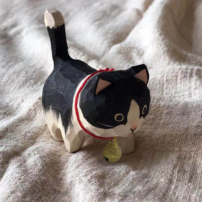 Handgesneden Kattenbeeldjes