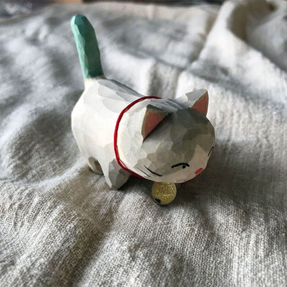 Handgesneden Kattenbeeldjes