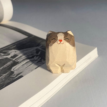Handgesneden Kattenbeeldjes