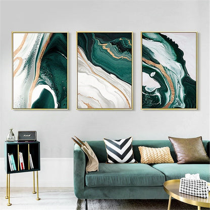 Groene Weelde Canvas Schilderij (6 stuks)
