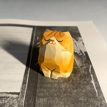 Handgesneden Kattenbeeldjes