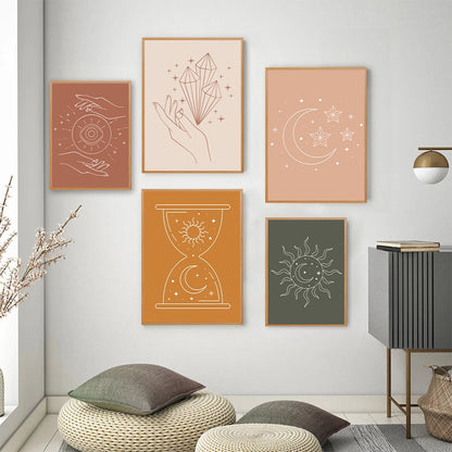 Sterrenkijken Canvas Schilderij (5-delige set)
