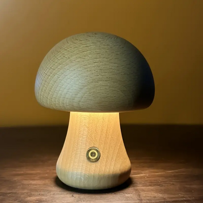 Houten Paddestoellamp